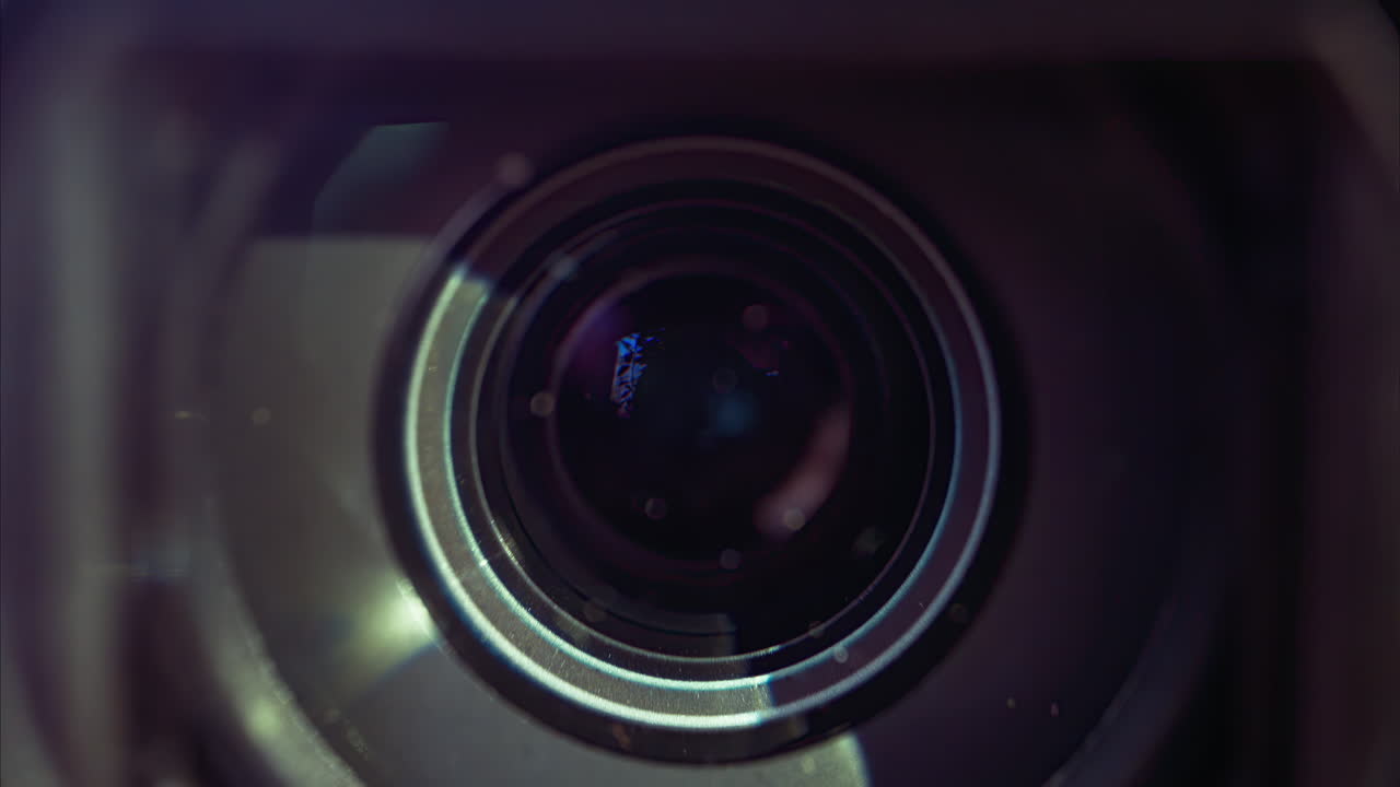 Close up of the lens of a camera