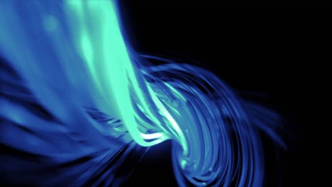 Animation of light trails over black background