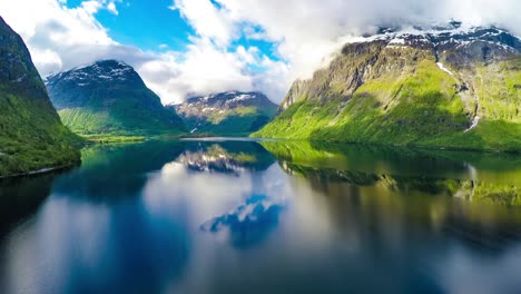 aerial footage from beautiful nature norway.