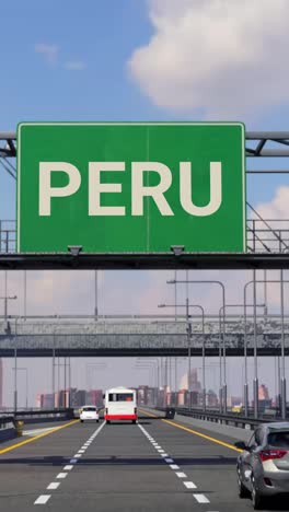 airplane over highway in peru