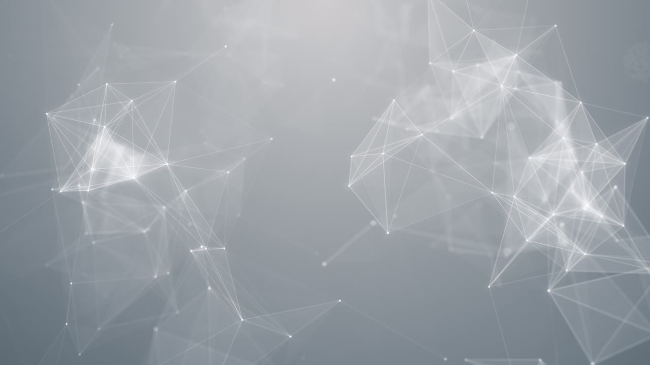 Plexus abstract network white technology science background loop