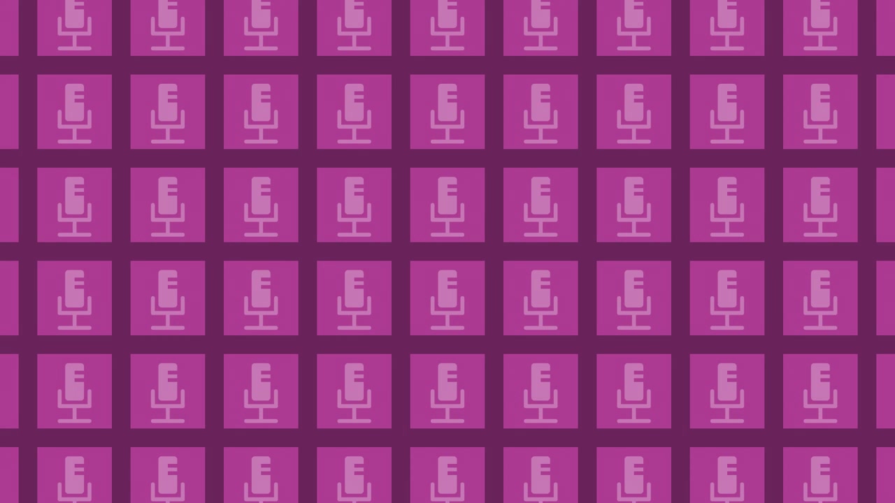 Purple Microphone Grid Pattern