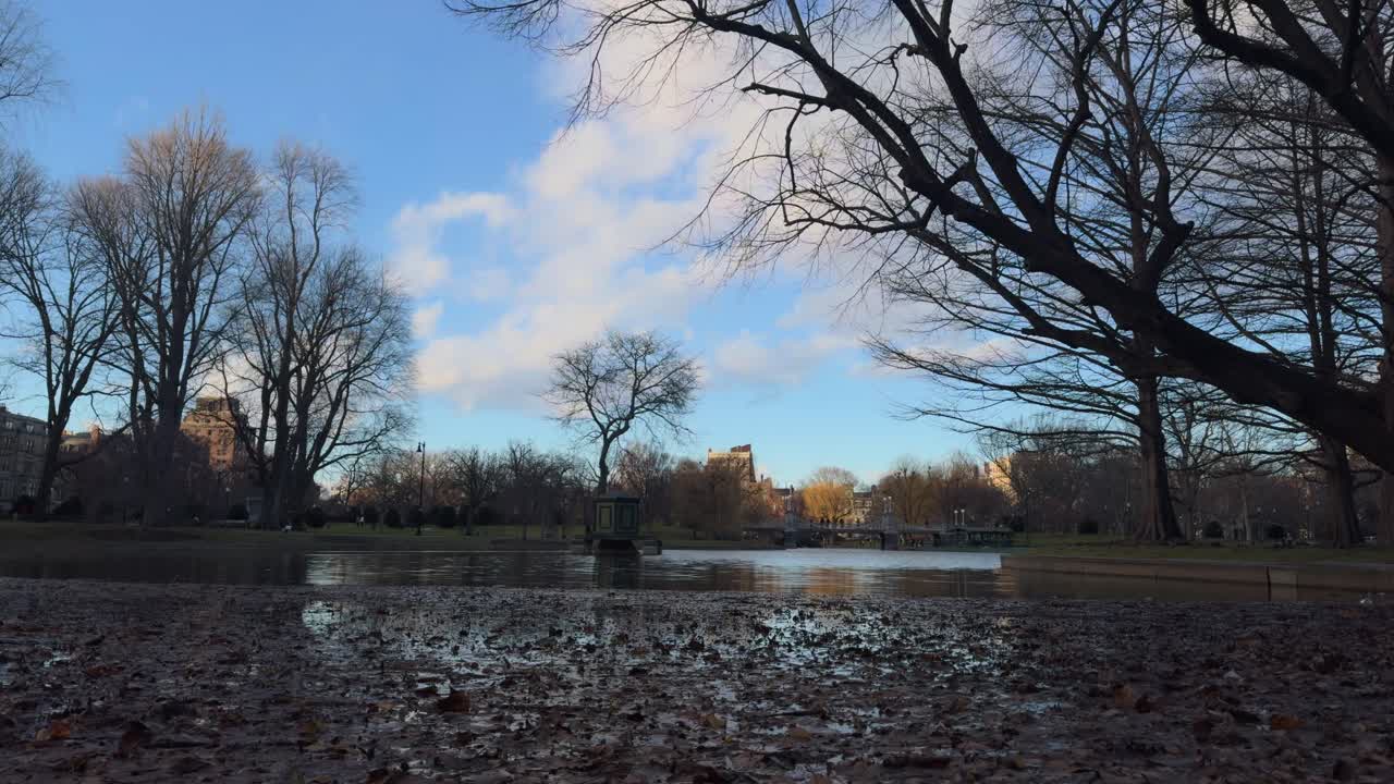 Boston Commons January 2025 at Sunset