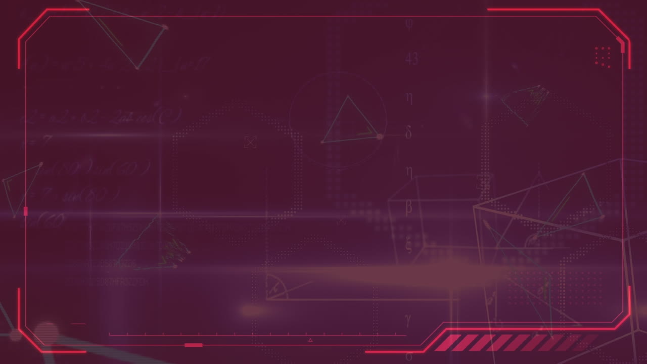 Animation of moving shapes on black background