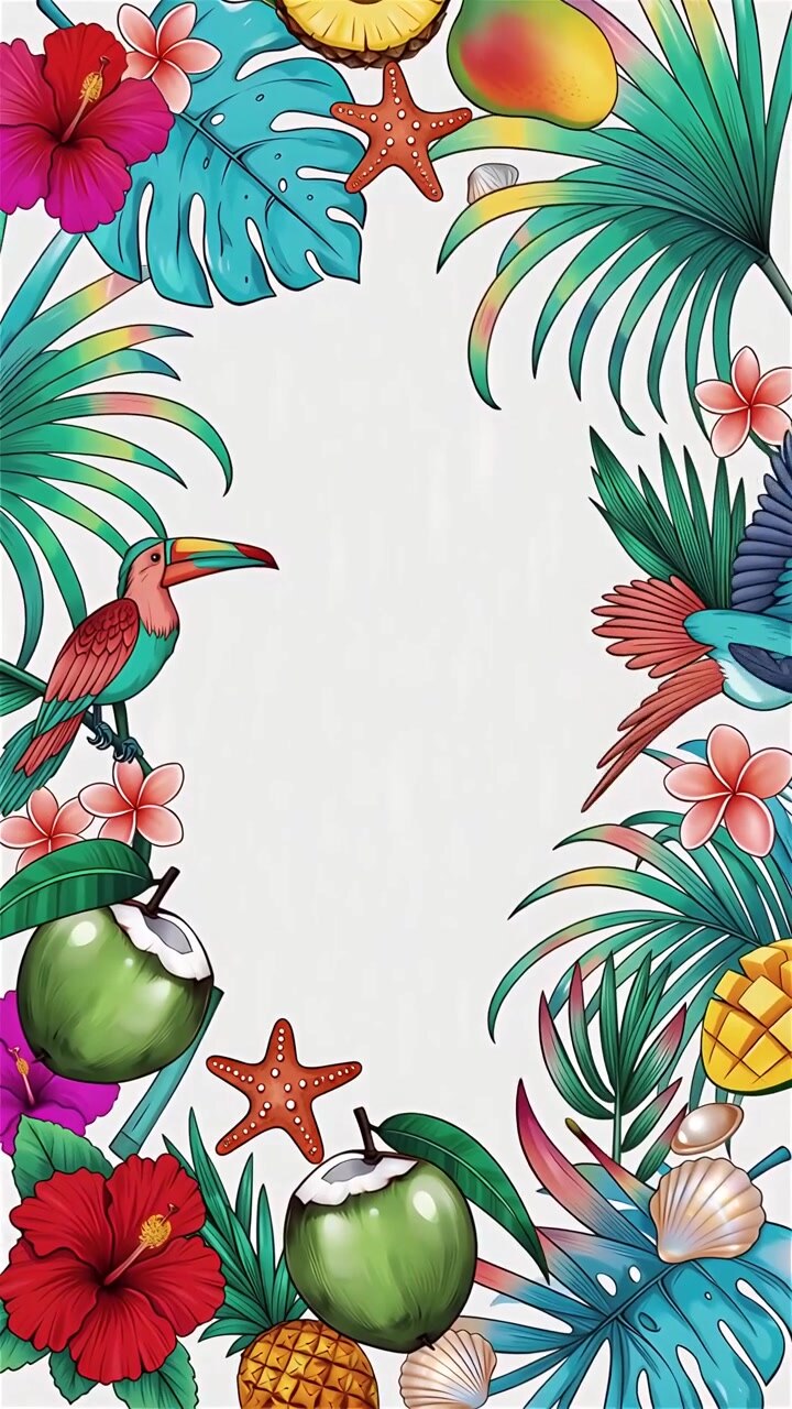 Tropical Summer Background Animation 4K
