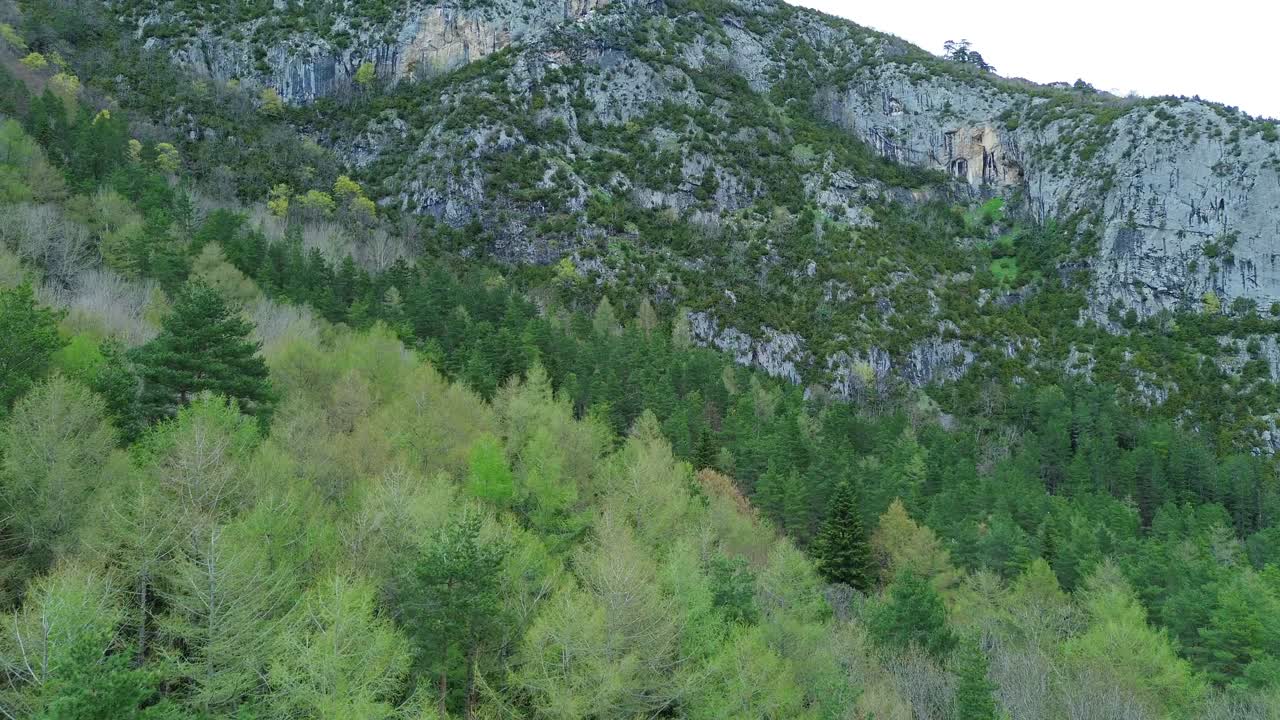A peaceful view of the surroundings near Canfranc-Estación in Aragón, Spain