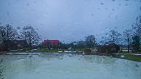 Timelaps-video-of-rain-the-outside