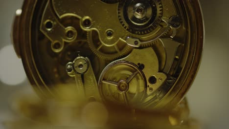 the gears of a clock moving