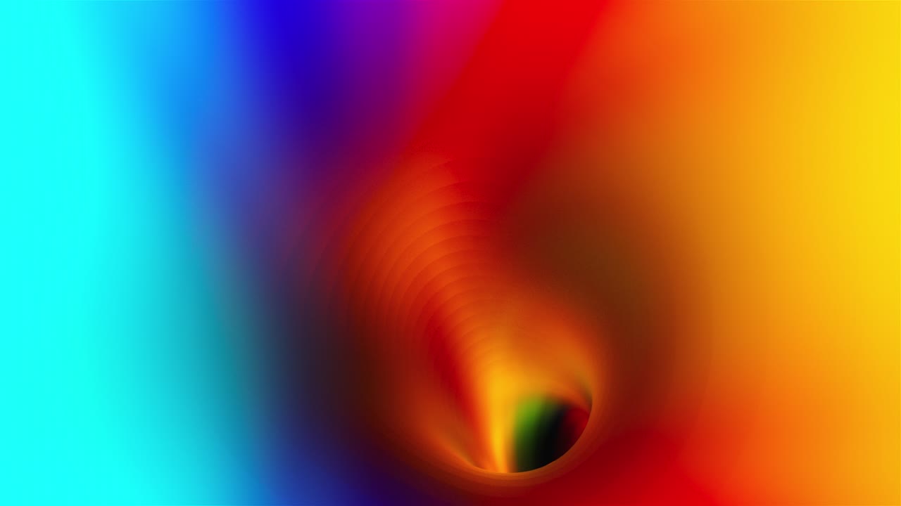 túnel multicolor, generado por computadora. representación 3d en el interior del tubo arco iris