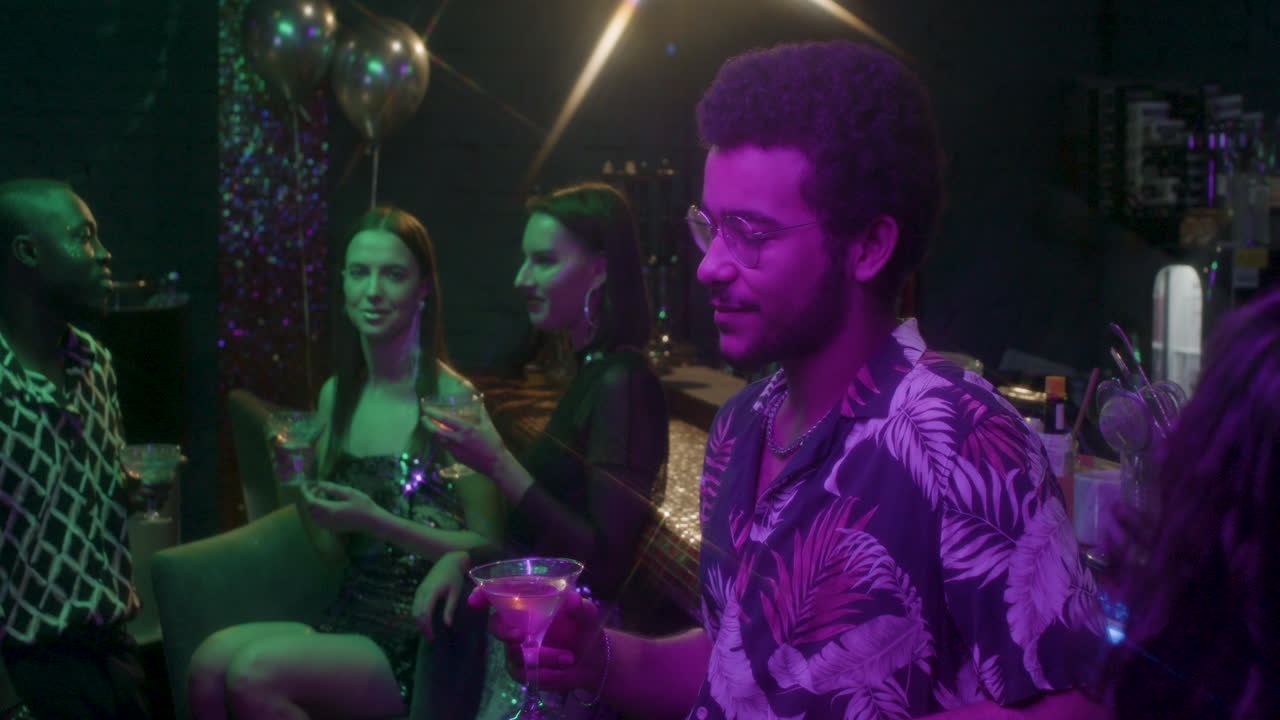 Group of friends in a party