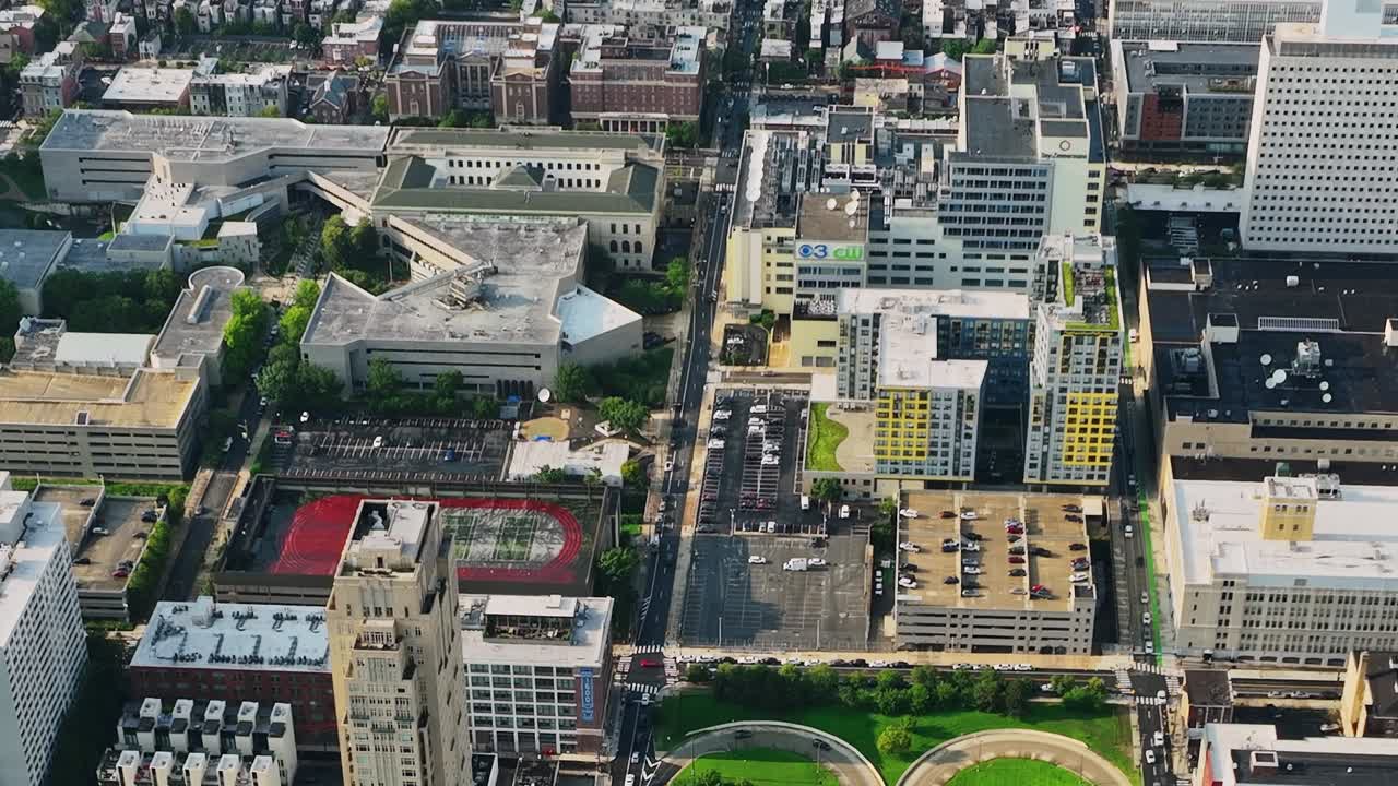 Stunning aerial view of Philadelphia showcasing urban landscape