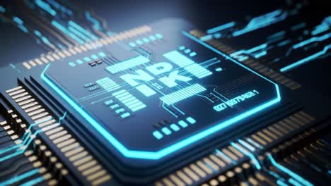 watch as we delve into the details of a contemporary microprocessor. the glowing pathways highlight the complexity of technology in a fascinating display of innovation.
