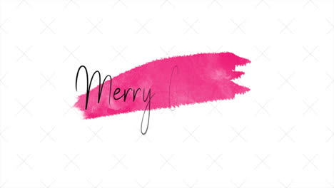 Merry-Christmas-text-with-red-brush-on-white-background