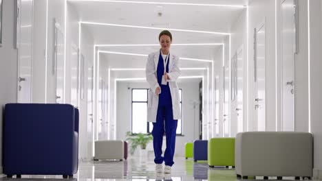 doctor in hospital corridor