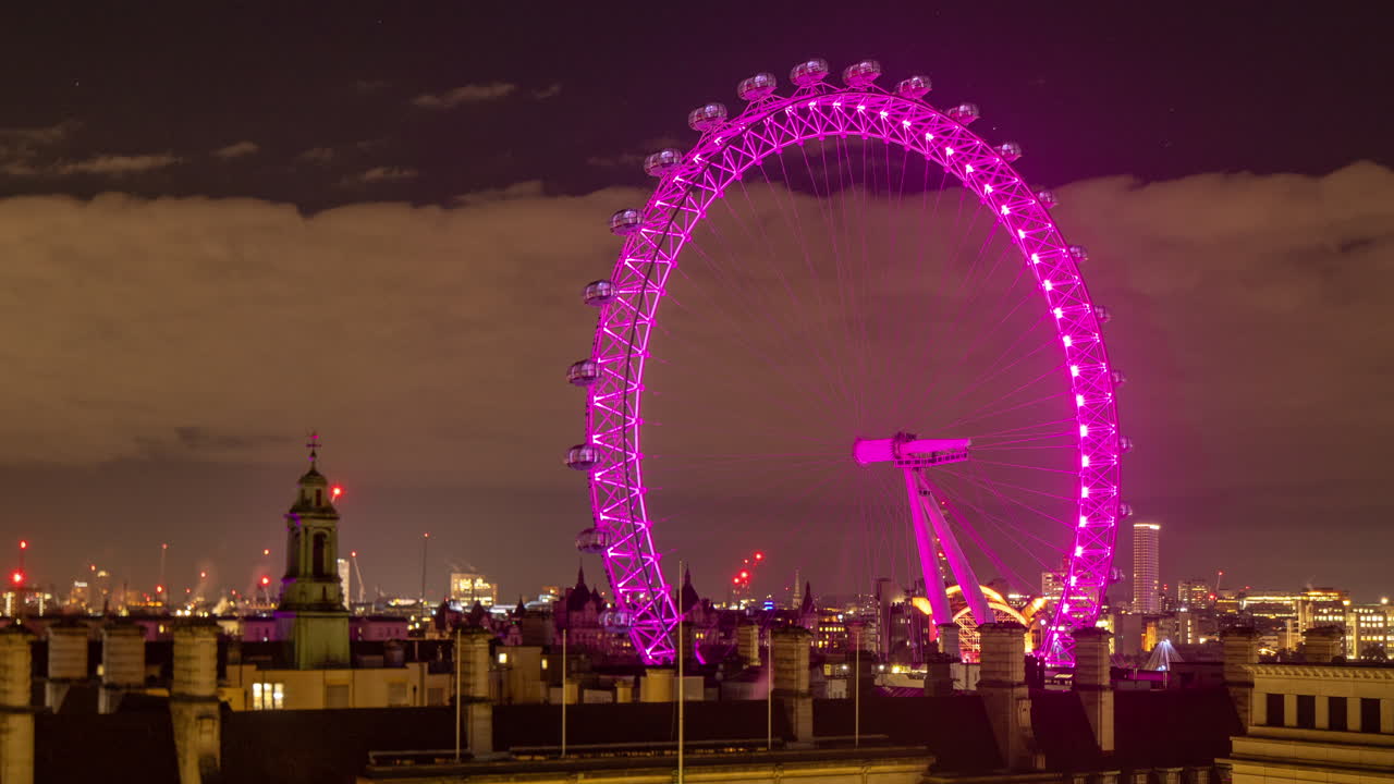 런던 아이와 스카이라인, 런던, 영국