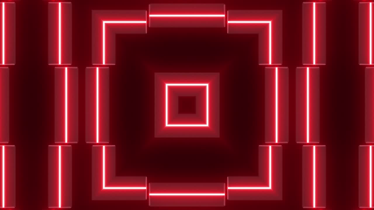 patrón geométrico de neón rojo