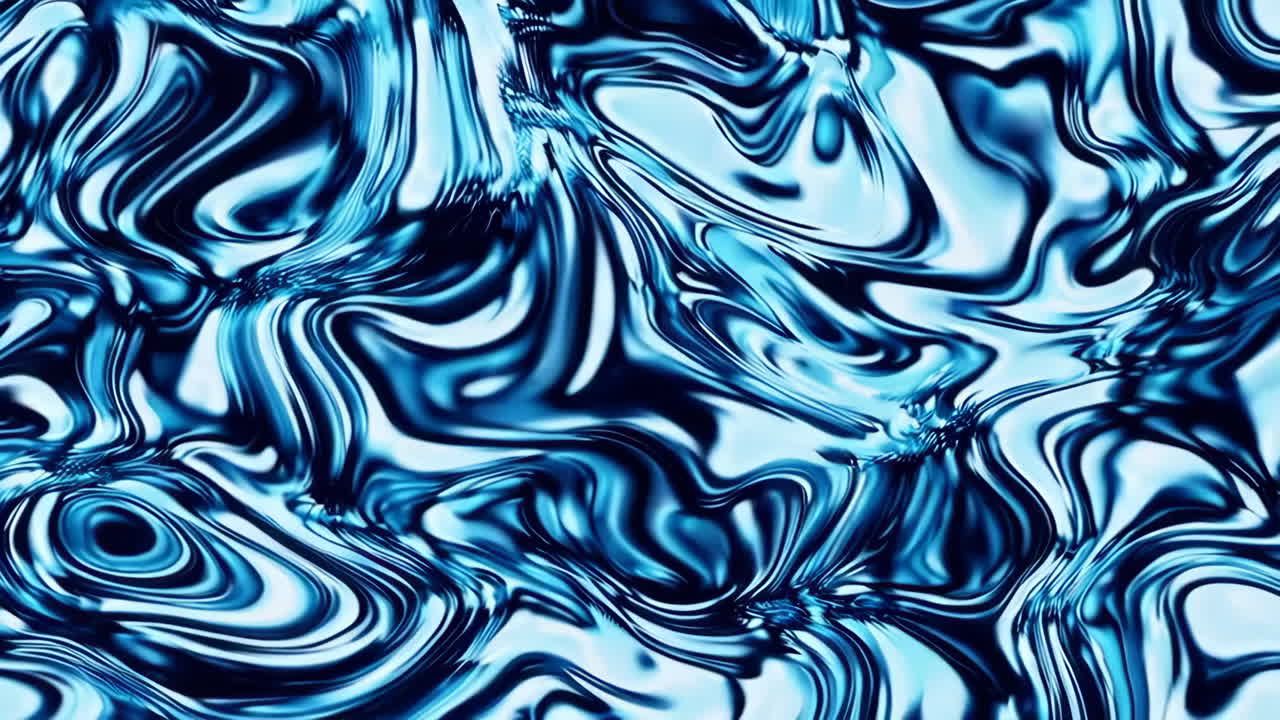 Abstract Blue Liquid Swirls