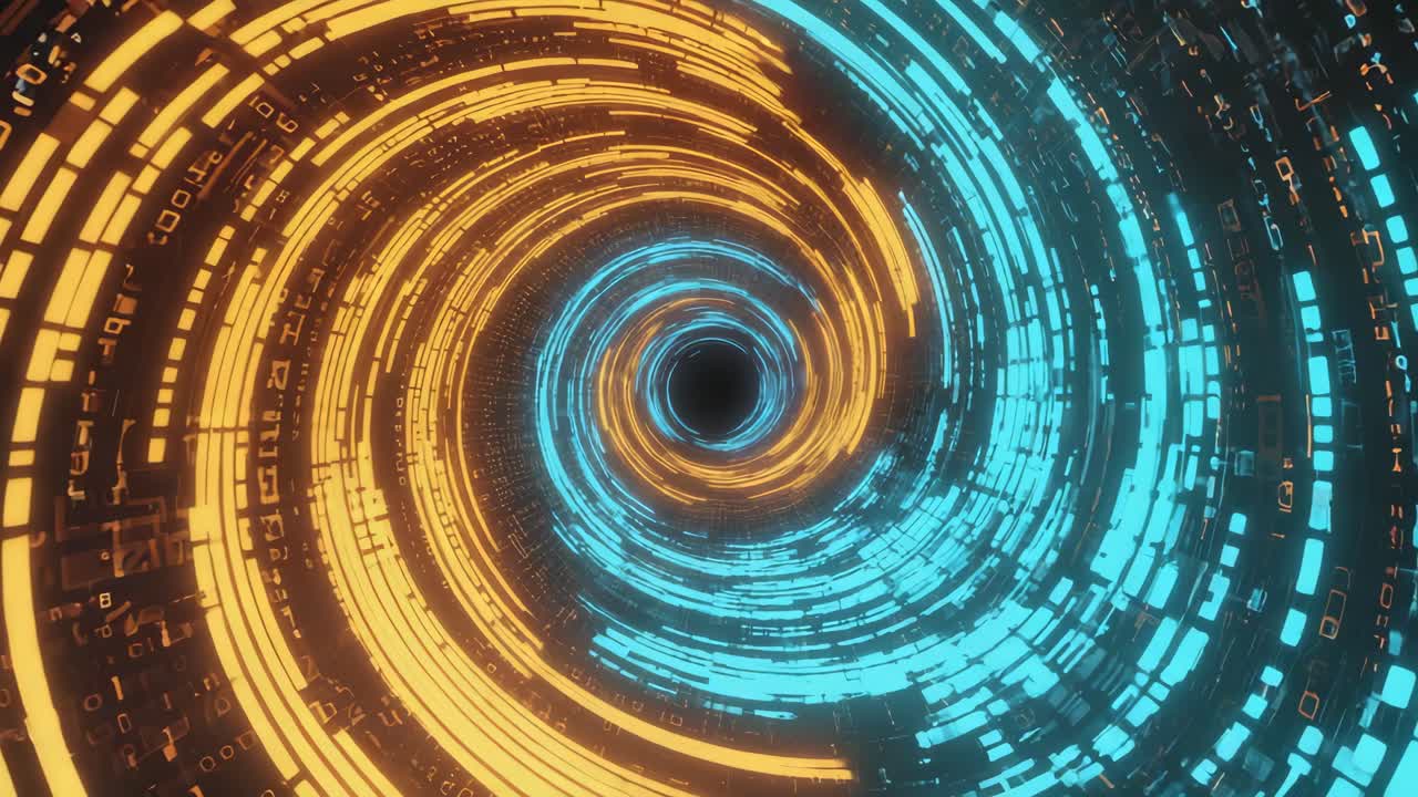 túnel de neón abstracto