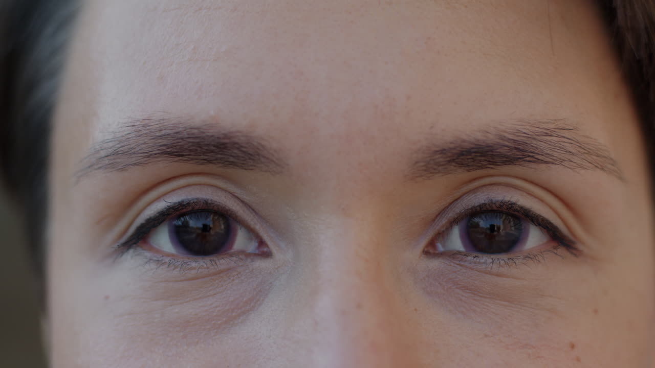 Close-up of a woman's face with eyes