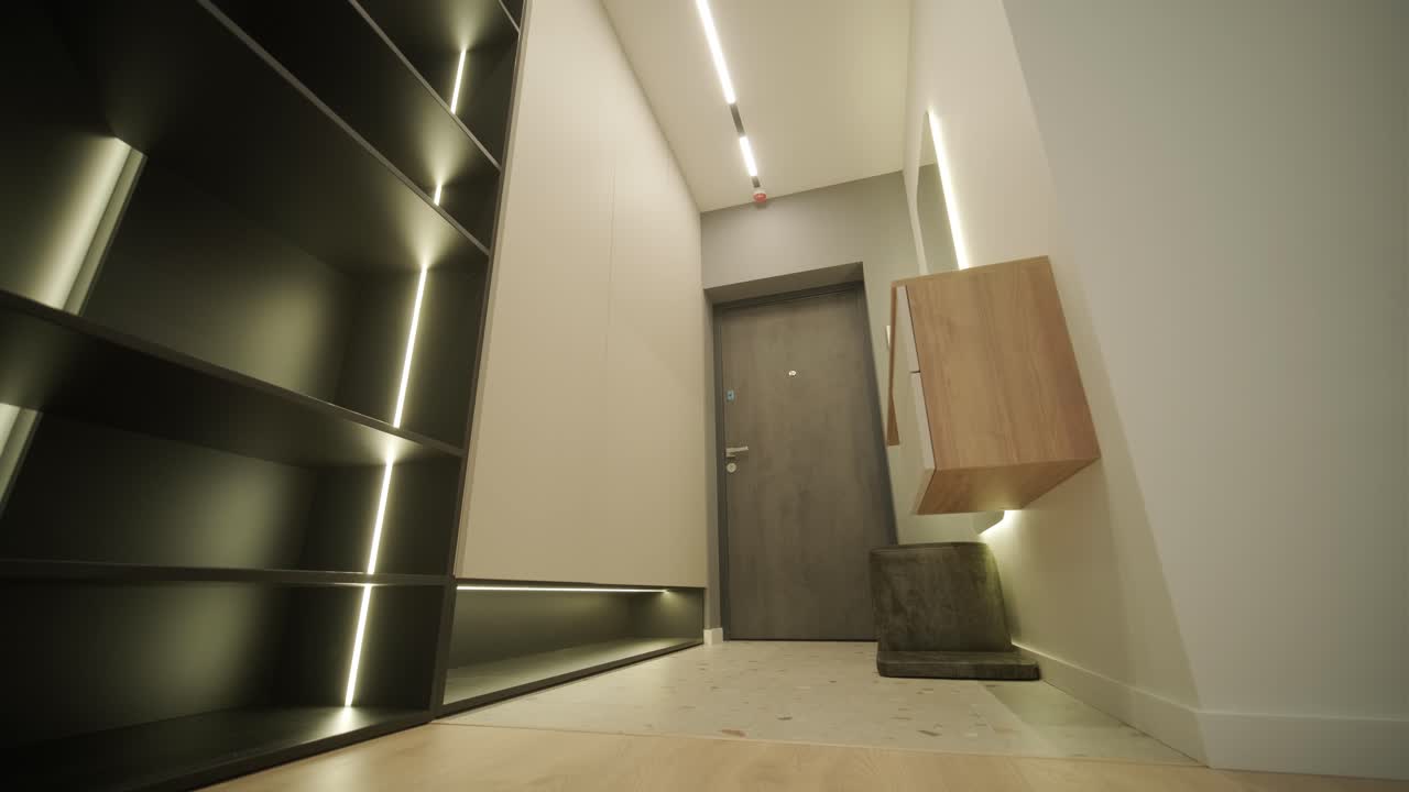 interior de apartamento minimalista con diseño limpio