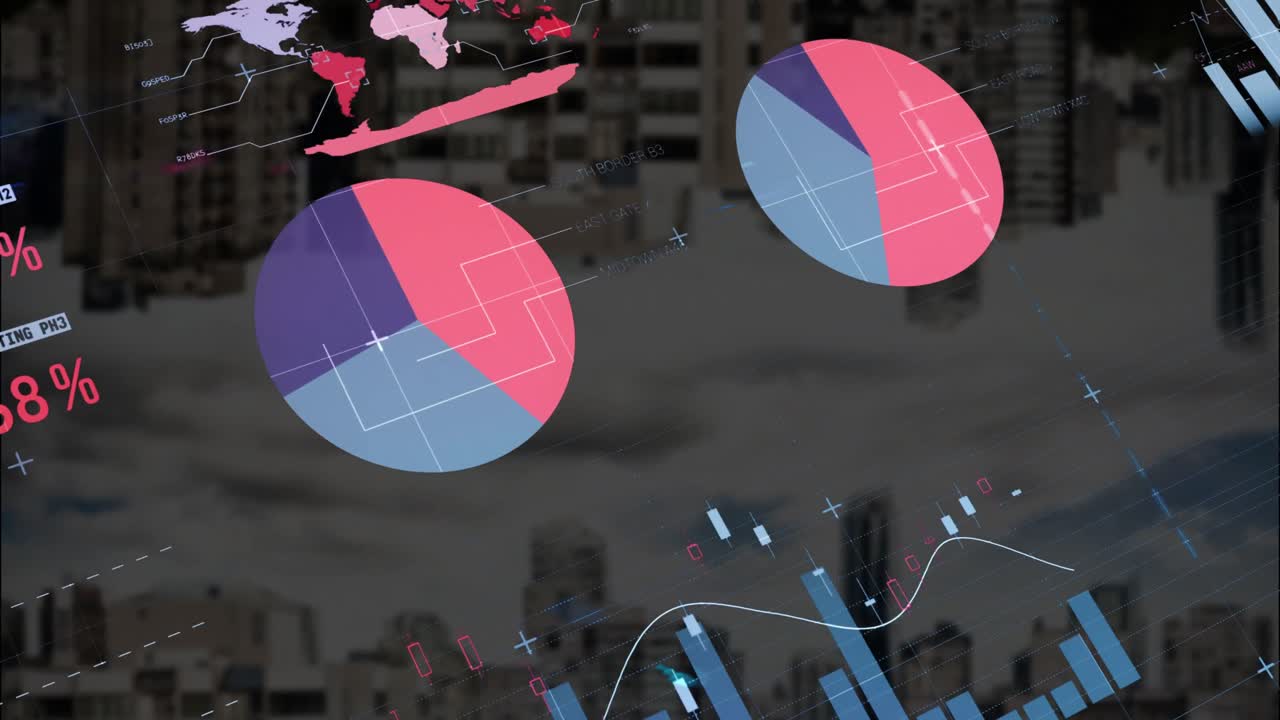 animación del globo de conexiones sobre el hombre de entrega con el portapapeles