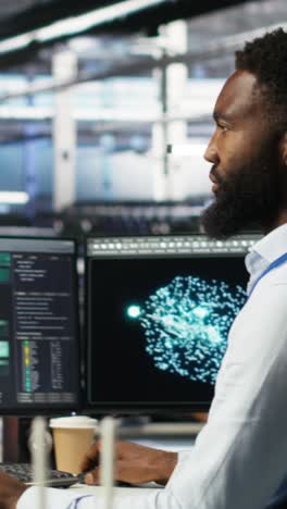 vertical video data center programmer uses machine learning node tree tool to identify issues