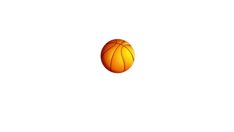 basketball bounces across a white grid, showcasing smooth motion and vibrant color transitions in a 21-second animation