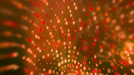 economic wavy glowing shiny luxury dot abstract dollar background red