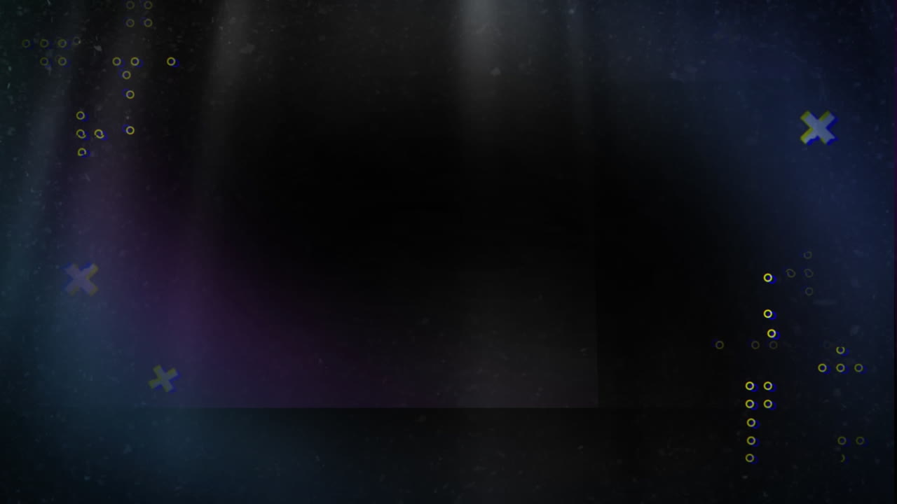 Animation of neon shapes over black background