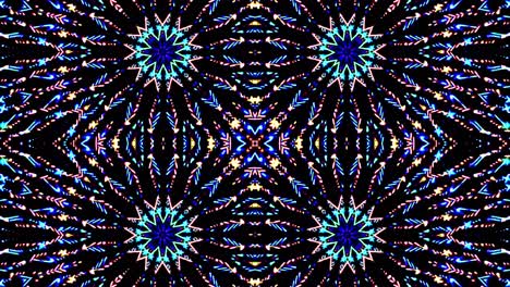 hermoso caleidoscopio abstracto que brilla, una luz radiante que regula los movimientos sutiles
