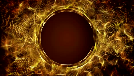 seamless loop, loopable yellow gold and glow particle abstract background.