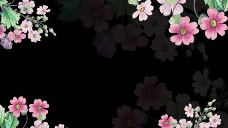 watercolor floral border