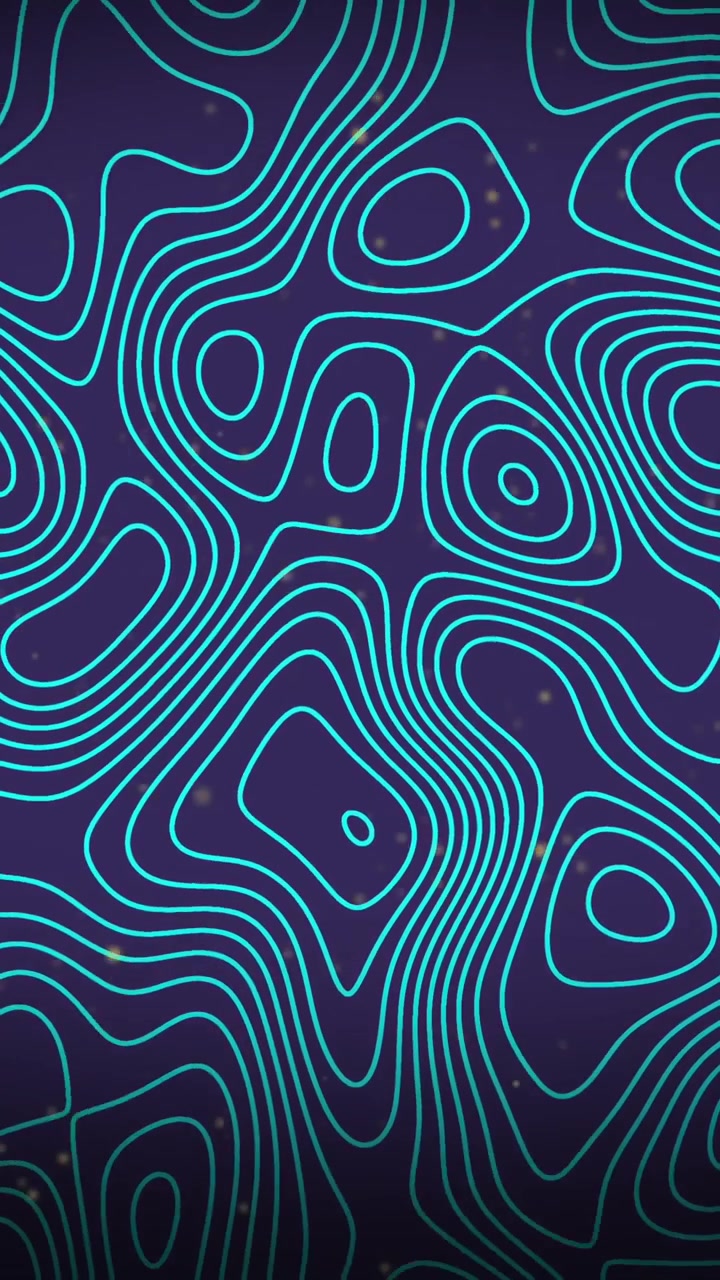 Animation of topography patterns in seamless pattern against blue background