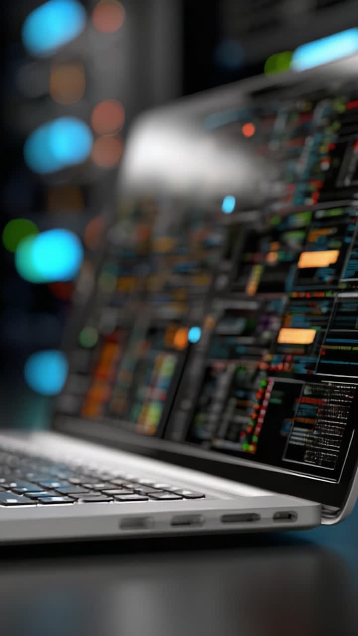Dynamic Data Visualization on Laptop Screen in a Digital Environment: Exploring Metrics and Analytics with Colorful Graphs and Charts