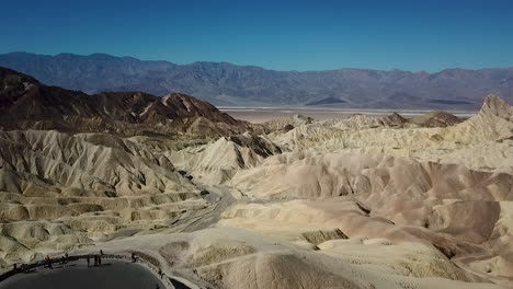 round lookout point on a death valley plateau,mountains,california