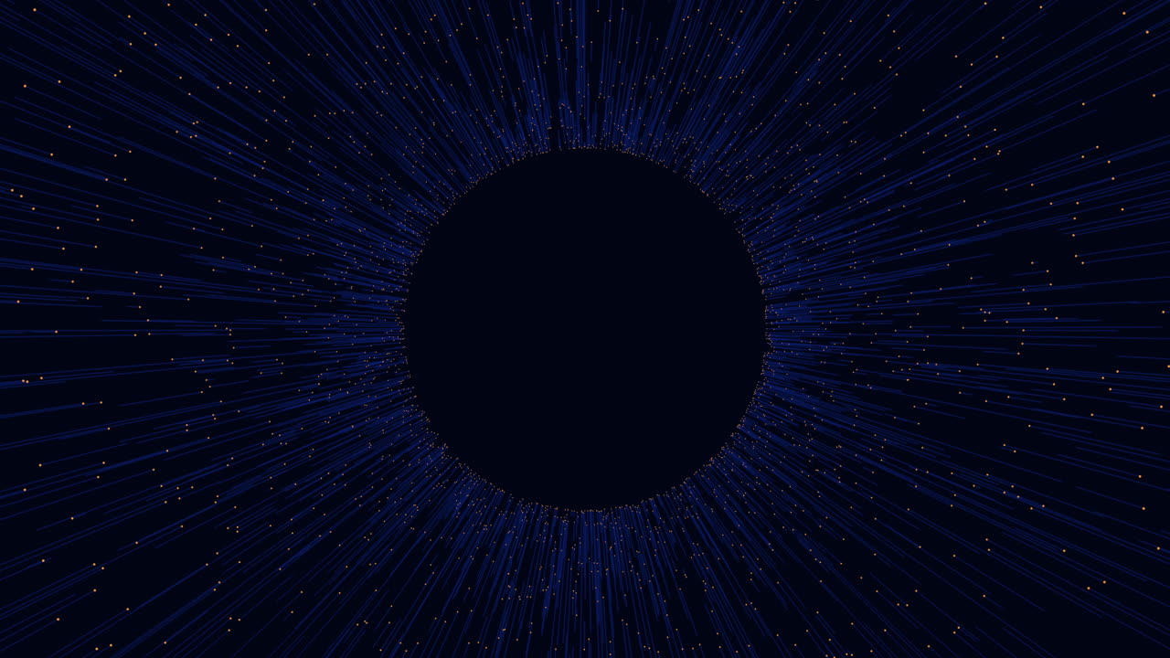 impresionante círculo azul oscuro envuelto en estrellas deslumbrantes