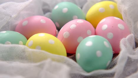 pastel dotted easter eggs