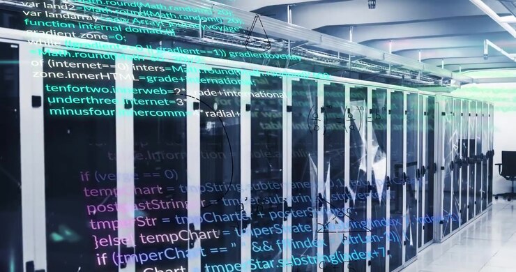 Animation of data processing over computer servers
