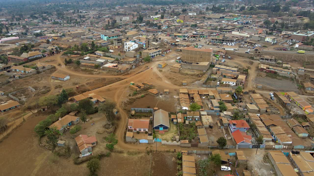 Vista drone del Kenya rurale