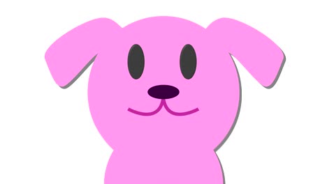 cute cartoon close up of dog pink labrador loop