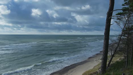 baltic sea coast on a cloudy summer day