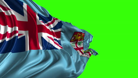 flag of fiji on green screen