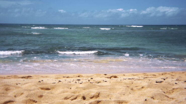 Ralenti de la côte de Cromwells à Kahala, Oahu, Hawaï