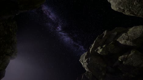 4k astrophotography star trails over sandstone canyon walls