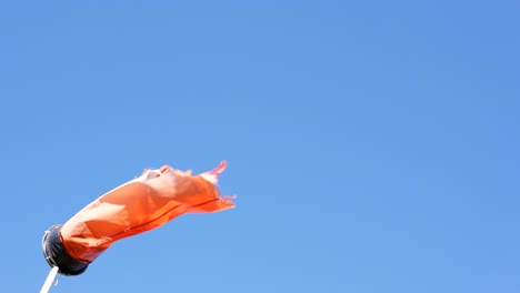 broken windsock at airport to measure the wind speed and direction - static shot