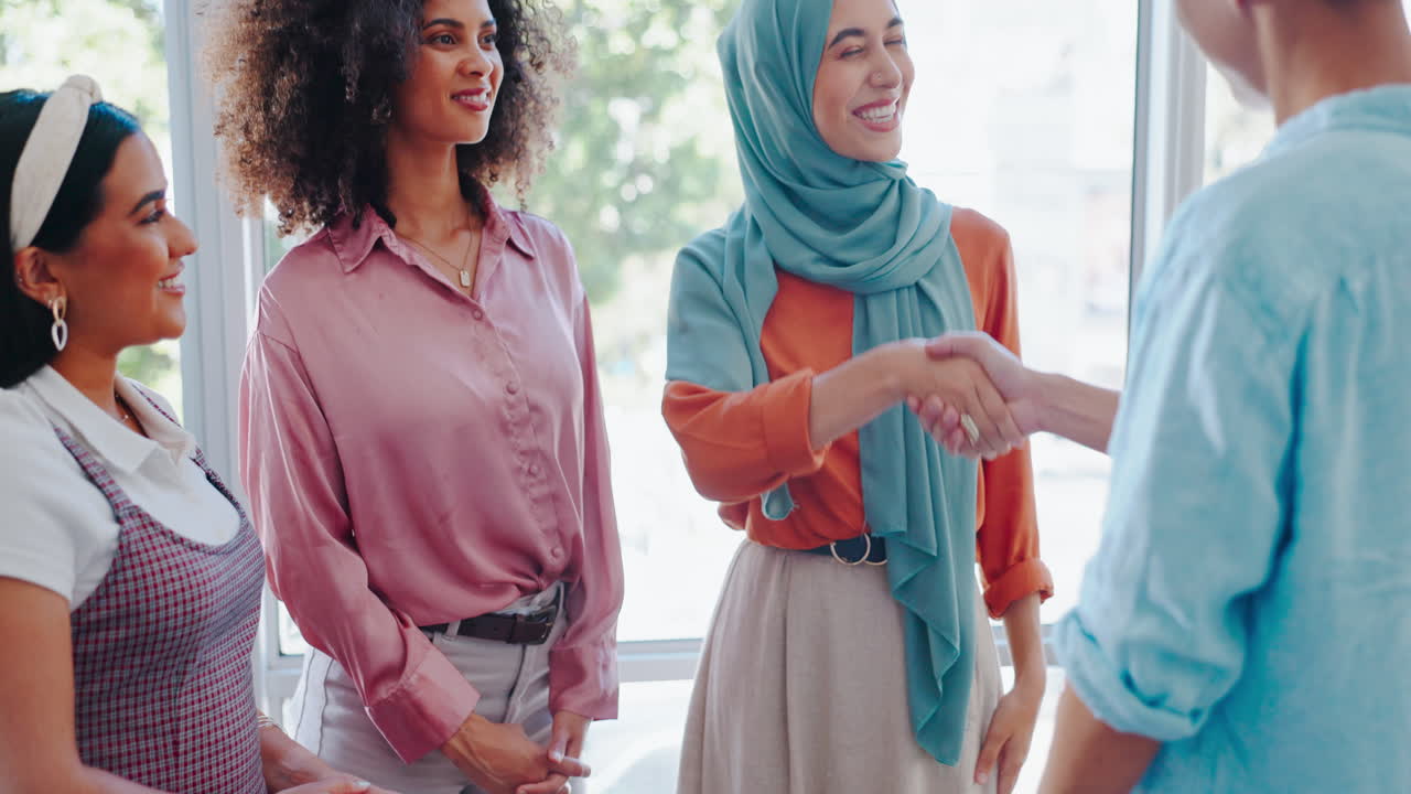 팀워크, 비즈니스 사람들과 악수