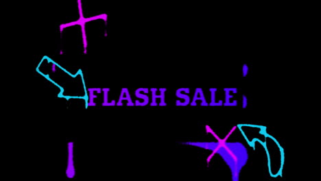 Wörter-Flash-Sale-Zeichnung-Mit-Lila-Farbe