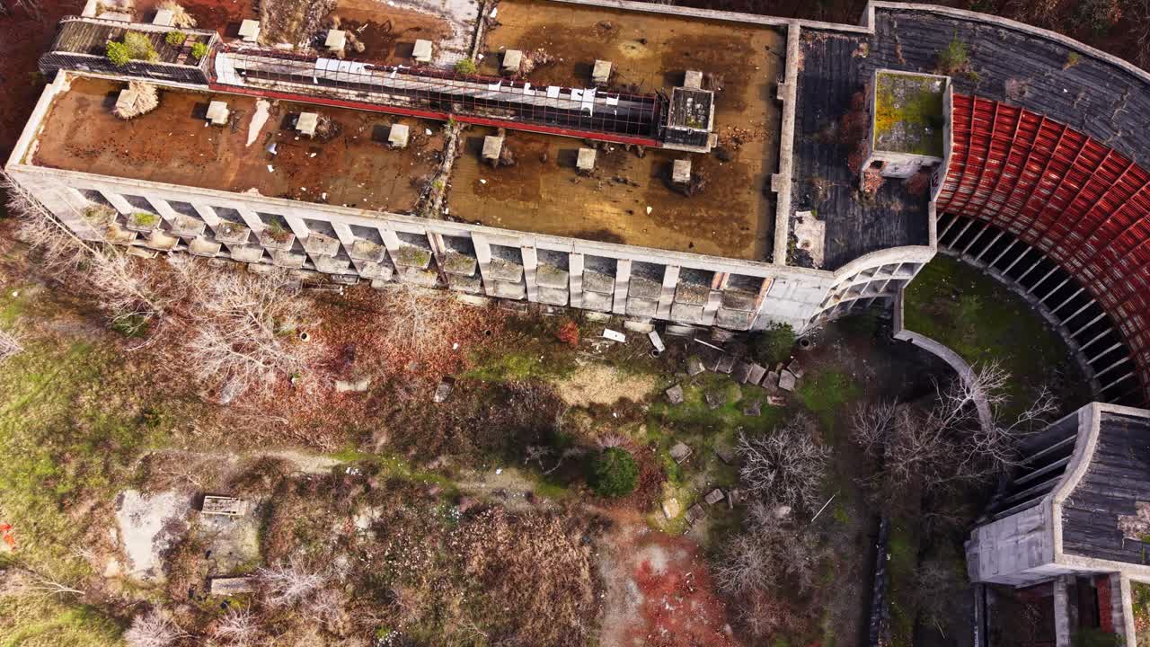Exploring abandoned structure surrounded by nature's reclamation