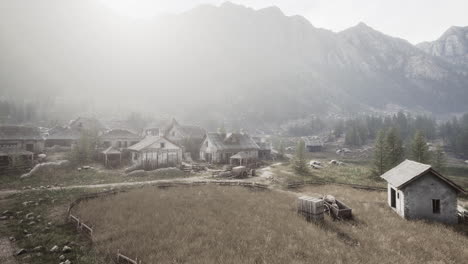 Aerial-view-of-Swiss-mountain-village