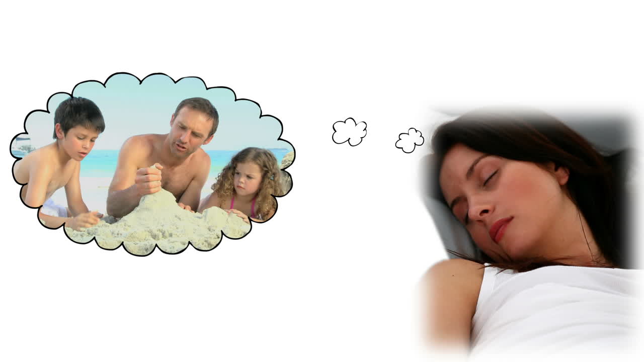 una mujer soñando con sus vacaciones.